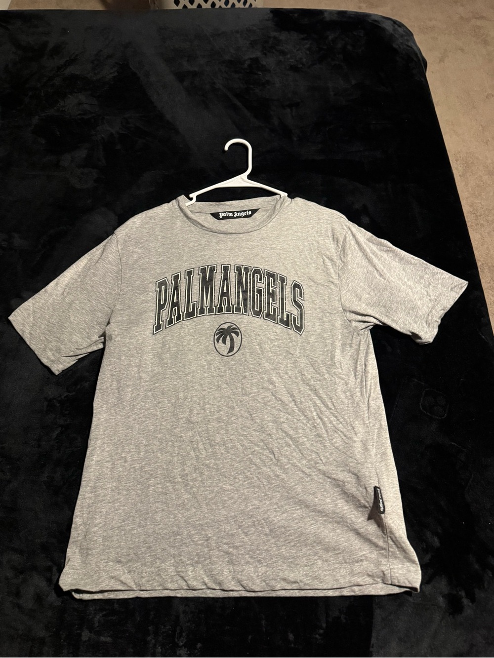 Palm Angels Gray Short-Sleeve Logo Tee
